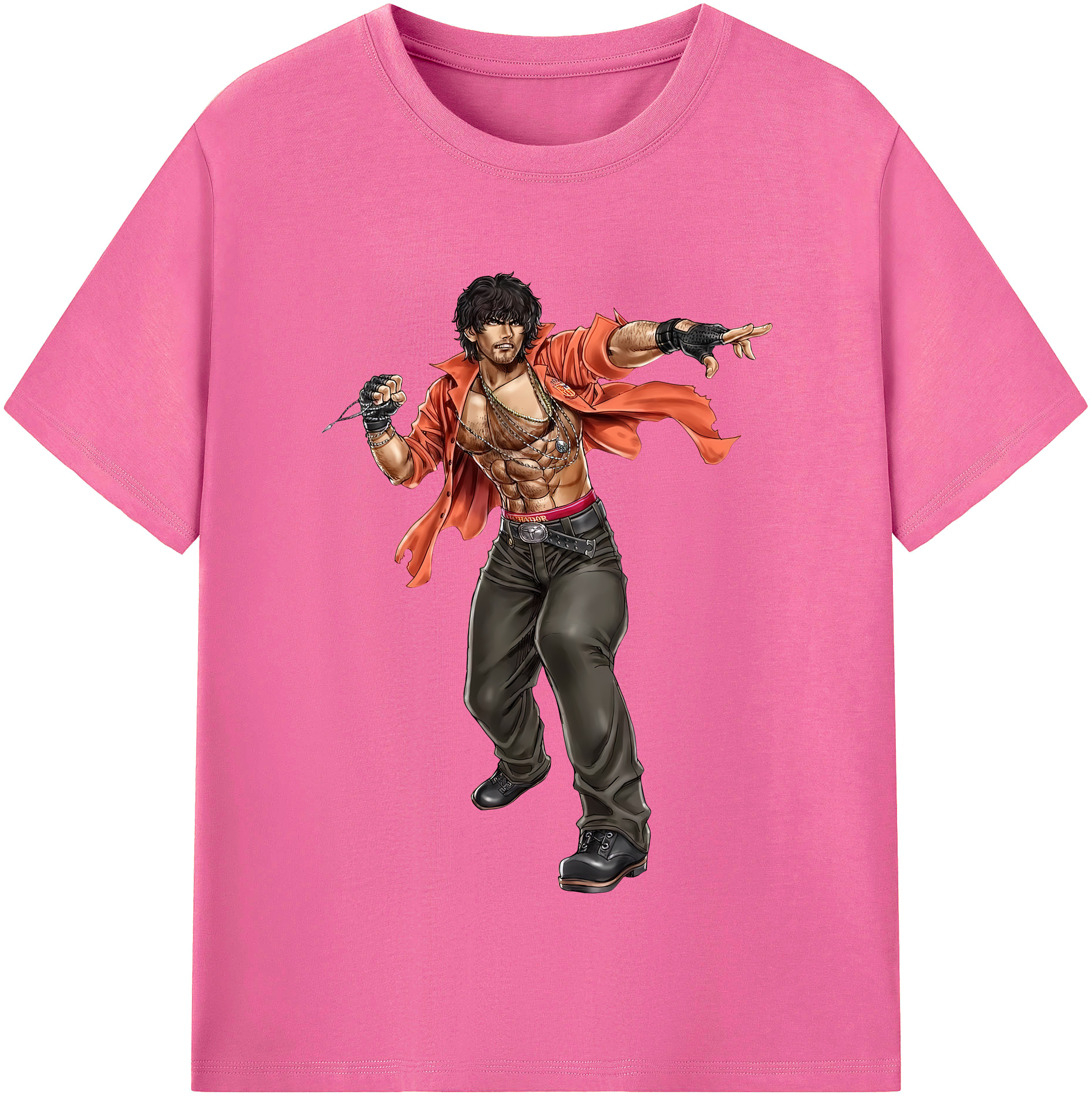 （画像用） 北斗の拳 Fist of the North Star レディースカジュアルプリントTシャツ（綿100％）